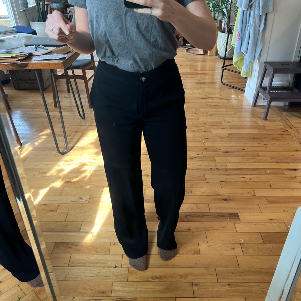 Babaton 1-01 wide leg black trousers size 6.